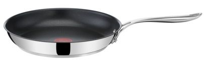 Сковорода Tefal Jamie Oliver Cooks Direct, 24см, покриття Titanium 2Х, індукція, Thermo-Spot, нерж.сталь E3040455 фото
