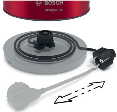 Bosch Електрочайник 1.7л, метал, червоний TWK4P434 фото