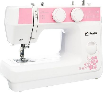 Janome Швейная машина iSEW C25, электромех., 62Вт, 25 шв.оп., петля полуавтомат, белый + розовый ISEW-C25 фото