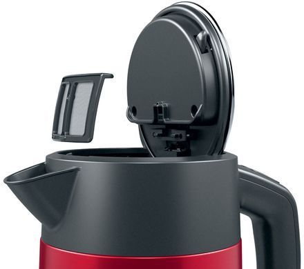 Bosch Електрочайник 1.7л, метал, червоний TWK4P434 фото