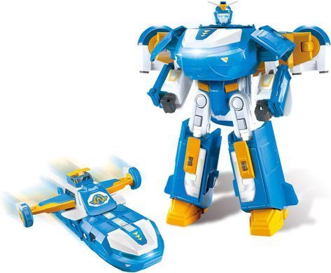 Super Wings Игровой набор Transforming Aircraft Воздушная База Робот, свет, звук EU760888 фото