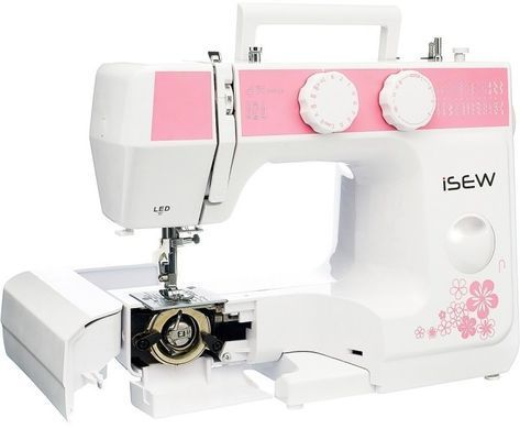 Janome Швейная машина iSEW C25, электромех., 62Вт, 25 шв.оп., петля полуавтомат, белый + розовый ISEW-C25 фото