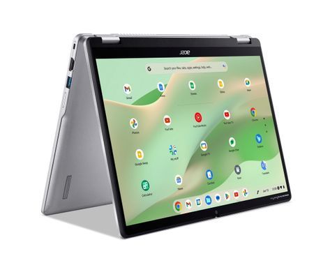 Acer Ноутбук Chromebook Spin CP314-2HN 14" WUXGA IPS Touch, Intel i3-N305, 8GB, F256GB, UMA, ChromeOS, серебристый NX.KYJEU.001 фото