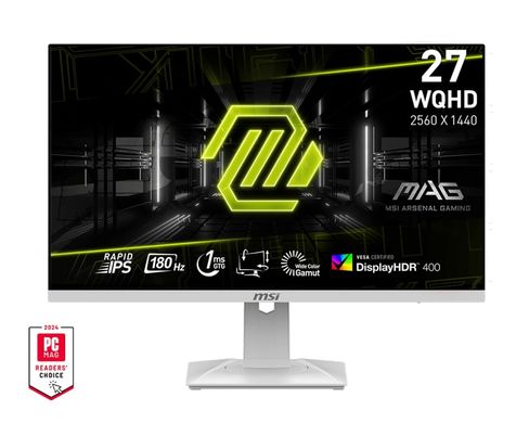 MSI Монитор 27" MAG 274QRFW 2xHDMI, DP, Audio, IPS, 2560x1440, 180Hz, 1ms, sRGB 123%, FreeSync, Pivot, HDR400, белый 9S6-3CC29H-246 фото