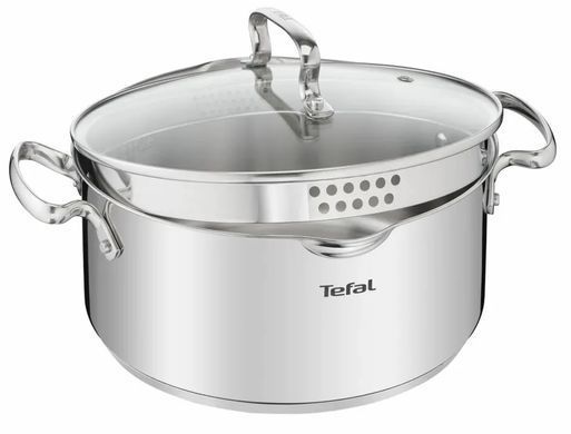Tefal Набор посуды Duetto Plus, 10 предметов, нержавеющая сталь, стекло G719SA55 фото