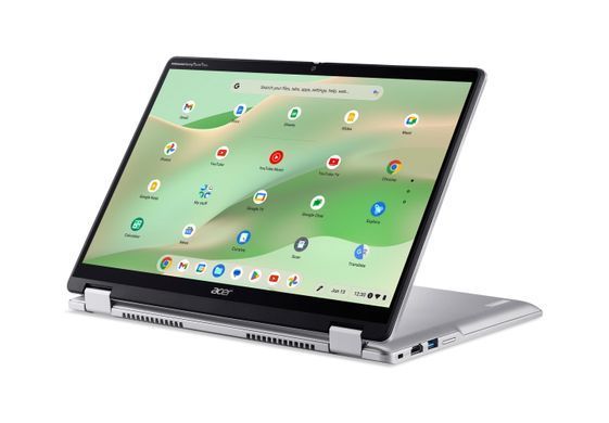 Acer Ноутбук Chromebook Spin CP314-2HN 14" WUXGA IPS Touch, Intel i3-N305, 8GB, F256GB, UMA, ChromeOS, серебристый NX.KYJEU.001 фото