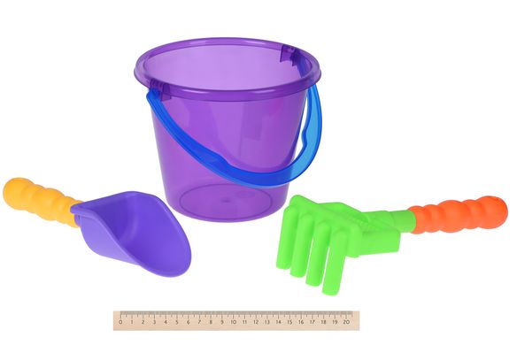 Набор для игры с песком Same Toy с Воздушной вертушой (фиолетовое вед.ро) 8 ед. HY-1207WUt-3 фото