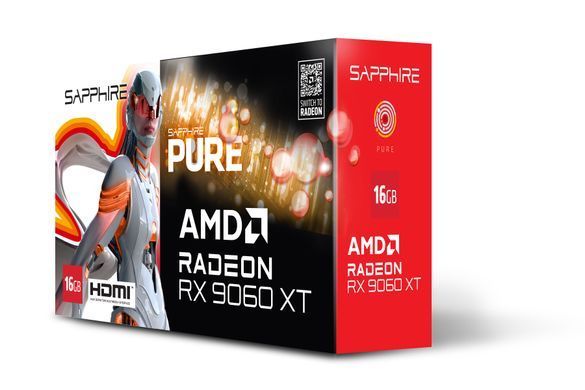 SAPPHIRE Видеокарта Radeon RX 9060 XT 16GB GDDR6 PURE GAMING OC белый 11350-02-20G фото