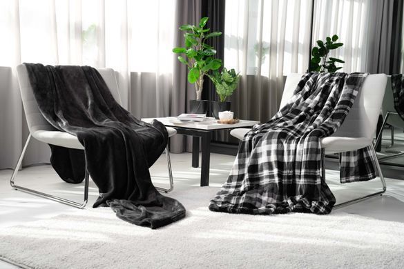 ARDESTO Плед Flannel, 160х200см, темно-серый, 100% полиэстер