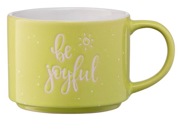 Чашка Ardesto Be joyful, 330 мл, желтая, керамика AR3472Y фото