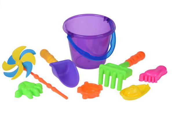 Набор для игры с песком Same Toy с Воздушной вертушой (фиолетовое вед.ро) 8 ед. HY-1207WUt-3 фото