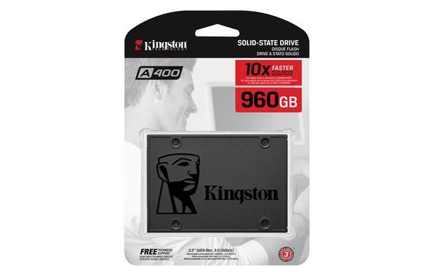 Накопичувач SSD Kingston 2.5" 960GB SATA A400 SA400S37/960G фото