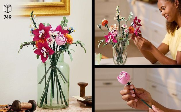 LEGO Конструктор Botanicals Милий рожевий букет квітів 10342 фото