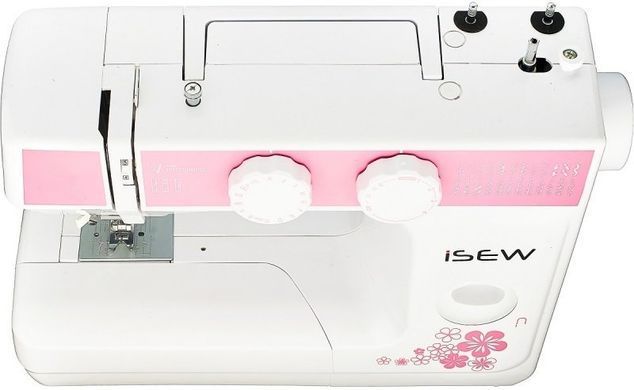 Janome Швейная машина iSEW C25, электромех., 62Вт, 25 шв.оп., петля полуавтомат, белый + розовый ISEW-C25 фото