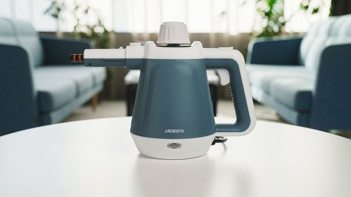 ARDESTO Пароочисник, 1200Вт, мл, 3.5Бар, білий+ синій STC-C1200W3-5 фото