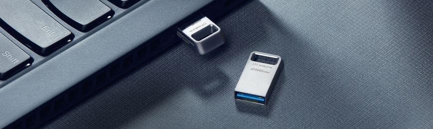 Kingston Накопитель 128GB USB 3.2 Type-A Gen1 DT Micro R200MB/s Metal DTMC3G2/128GB фото