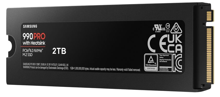 Samsung Накопичувач SSD M.2 2TB PCIe 4.0 990PRO + радіатор MZ-V9P2T0CW фото