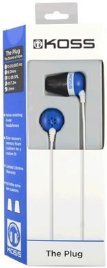 Koss Навушники The Plug Noise Isolating Blue 196544.101 фото