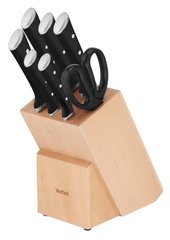 Tefal Набор ножей Ice Force, деревянная колода, 7шт, дерево, пластик, нержавеющая сталь, черный K232S704 фото
