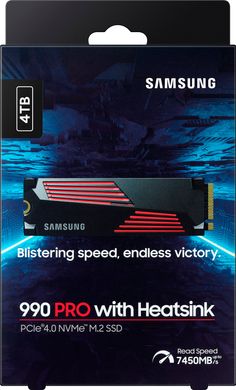 Samsung Накопичувач SSD M.2 4TB PCIe 4.0 990PRO + радіатор MZ-V9P4T0CW фото