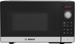 Мікрохвильова піч Bosch, 20л, електр. управл., 800Вт, гриль, дисплей, чорний FEL023MS1 фото