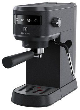 Electrolux Кавоварка рожкова, 1л, мелена, ручний капуч, LED-дисплей, підігрів чашок, чорний E6EC1-6BST фото