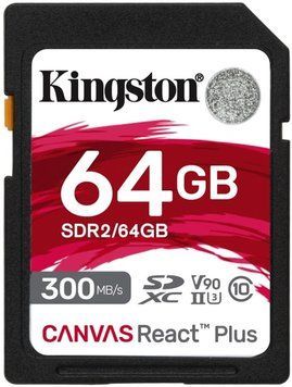 Kingston Карта памяти 64GB SDXC C10 UHS-II U3 R300/W260MB/s SDR2/64GB фото