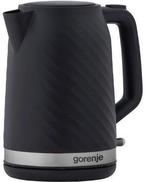 Gorenje Електрочайник 1.7л, Strix контроль, чорний матовий K17SPB фото