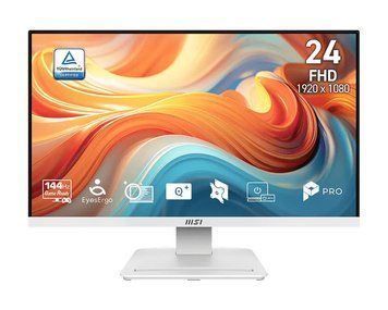 MSI Монітор 23.8" PRO MP241W-E14V HDMI, DP, VA, 144Hz, 1ms, sRGB 98%, FreeSync, білий 9S6-3PE1CH-027 фото