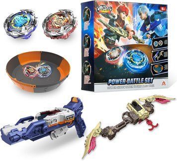 Infinity Nado Набір VII Power Battle Set Громовий Мисливець Тіней і Вогняне Колесо Вибуху (Thunder Shadow Hunter vs Fiery Blast Wheel) EU664180 фото