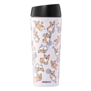 ARDESTO Термокухоль Coffee Time Corgi 450мл, нержавіюча сталь, сірий AR2645CR фото