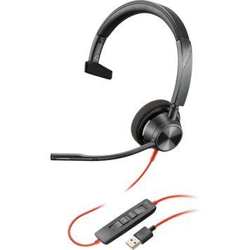 Poly Гарнітура комп'ютерна моно On-ear Blackwire 3310, USB-A, всеспрямований, чорний 767F7AA фото