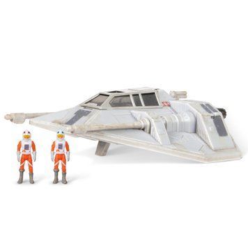 Star Wars Игровая коллекционная фигурка Medium Vehicle Транспорт и фигурка Snowspeeder (Luke Skywalker) 12.5см SWJ0023 фото
