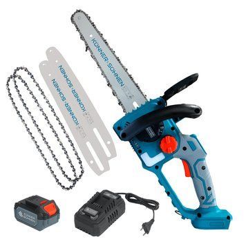 K&ouml;nner & S&ouml;hnen Пила ланцюгова акумуляторна Konner&Sohnen KS MCS20V-12 SET 20В акб 1х4А&middot;год шина 30см ЗП 2.05кг KSMCS20V-12SET фото