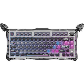 GravaStar Клавіатура механічна GravaStar K1 Pro 80keys, GravaStar x Kailh Speedy Mint, BT/WL/USB, cyberpunk GSK1PRO_CBLK фото