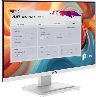 MSI Монітор 23.8" PRO MP241W-E14V HDMI, DP, VA, 144Hz, 1ms, sRGB 98%, FreeSync, білий 9S6-3PE1CH-027 фото