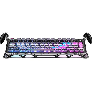 GravaStar Клавіатура механічна GravaStar K1 Pro 80keys, GravaStar x Kailh Speedy Mint, BT/WL/USB, cyberpunk GSK1PRO_CBLK фото