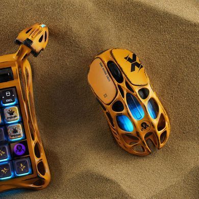GravaStar Мышь Mercury X, BT/WL/USB-A, RGB, Battle-Worn Yellow GS_X_YLW фото