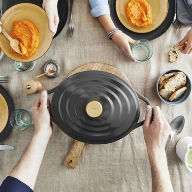 Tefal Каструля Tefal Air, з кришкою, 5.7л, алюміній, чорний E2558904 фото