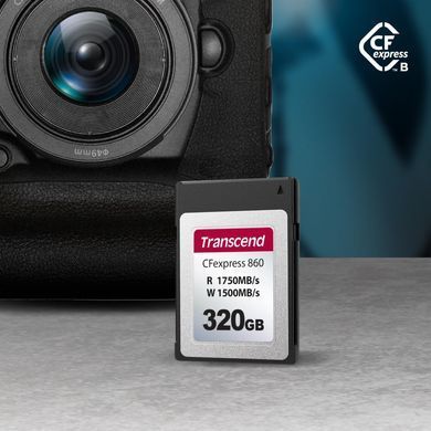 Transcend Карта пам'яті Transcend CFexpress 160GB Type B R1750/W1500MB/s TS160GCFE860 фото