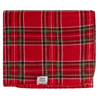 ARDESTO Плед Fleece 130x160см, 100% поліестер, клітинка, червоний