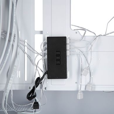 2E Gaming Корпус Dominator Pro G2302W, без БП 2xUSB3.0, 1xUSBType-C, 4x120мм ARGB, VGA 380мм, LCS ready, контроллер з пультом, TG Side Panel, TG/Mesh Front panel, ATX, белый 2E-G2302W фото