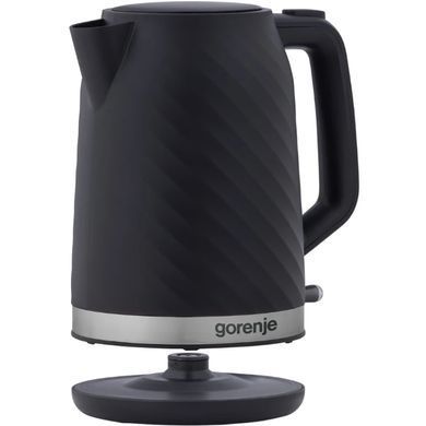 Gorenje Електрочайник 1.7л, Strix контроль, чорний матовий K17SPB фото