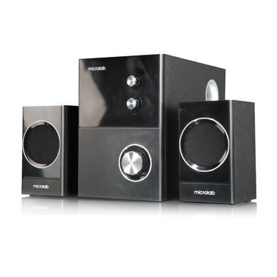 Microlab Акустична система M-223 2.1, 17W, mini-jack, чорний M-223 фото
