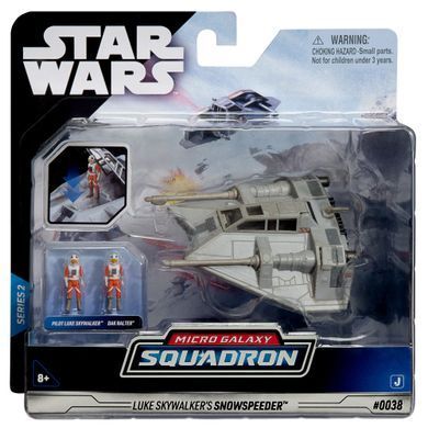 Star Wars Игровая коллекционная фигурка Medium Vehicle Транспорт и фигурка Snowspeeder (Luke Skywalker) 12.5см SWJ0023 фото