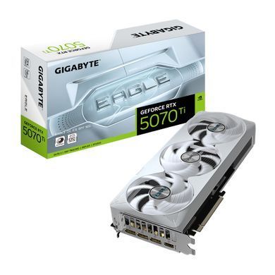 Gigabyte Видеокарта GeForce RTX 5070 Ti 16GB GDDR7 EAGLE ICE OC GV-N507TEAGLEOC_ICE-16GD фото