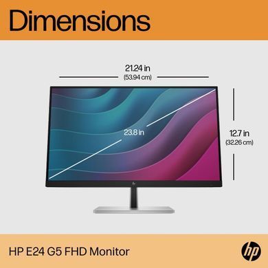 HP Монітор LCD 23.8" HP E24 G5 HDMI, DP, USB, IPS 6N6E9AA фото