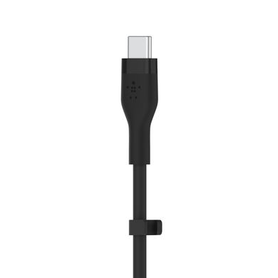 Belkin Кабель USB-С - USB-C силіконовий, з кліпсою, 2м, чорний CAB009BT2MBK фото