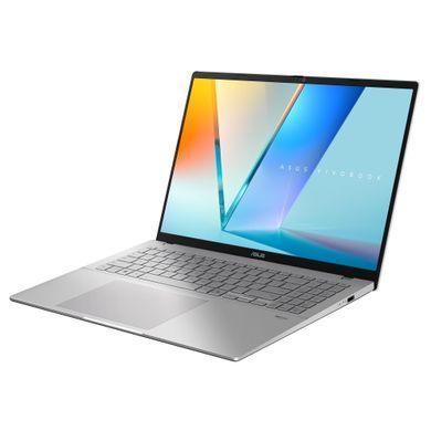 ASUS Ноутбук Vivobook S16 S3607CA-RP008 16" WUXGA IPS, Intel Ultra 7 255H, 16GB, F1TB, UMA, NoOS, Сріблястий 90NB16I1-M00090 фото