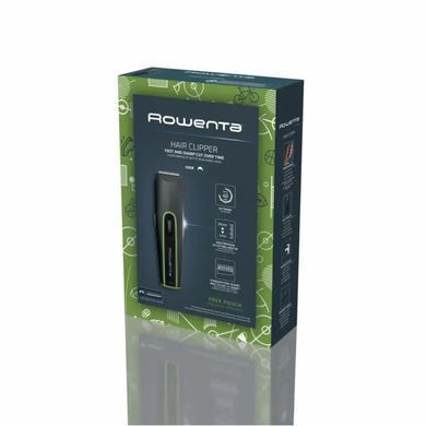 Rowenta Машинка для стрижки Nomad Sport Collection, акум., роторный мотор, насадок-2, кейс, сталь, черно-зеленый TN1409F0 фото